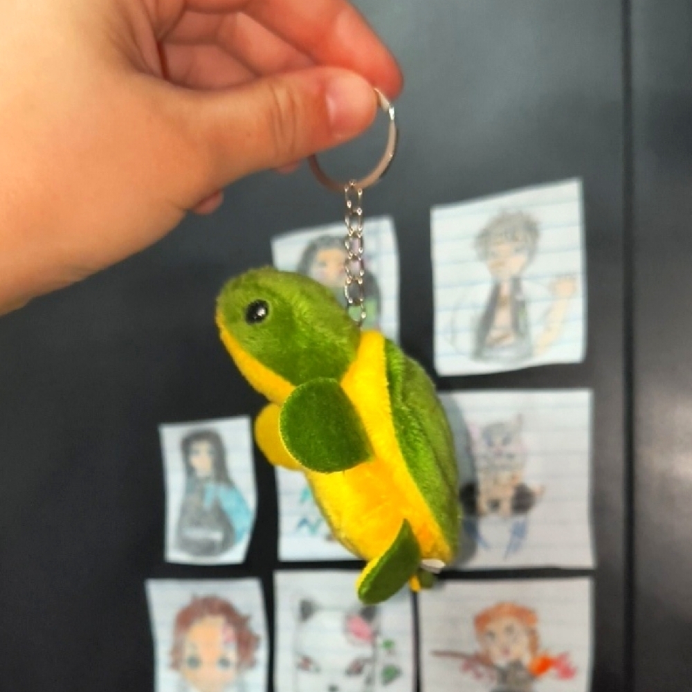Green and Yellow Turtle Keychain